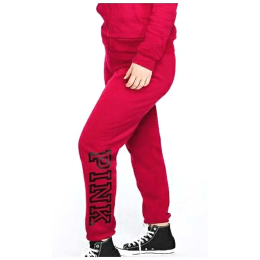 PINK | Red Jogger Sweatpants